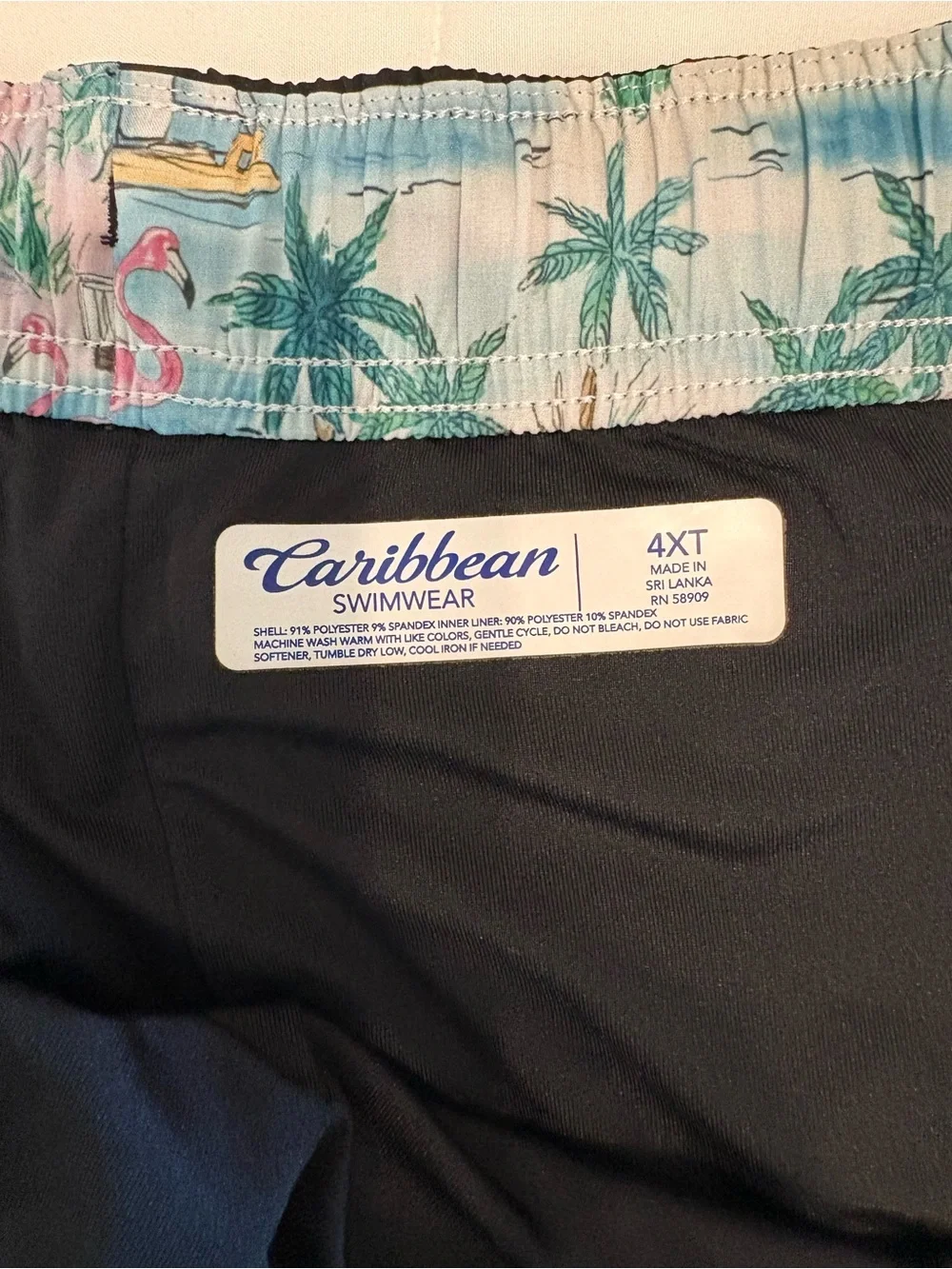 Big & Tall Caribbean swim trunks men’s 4XT - excellent condition